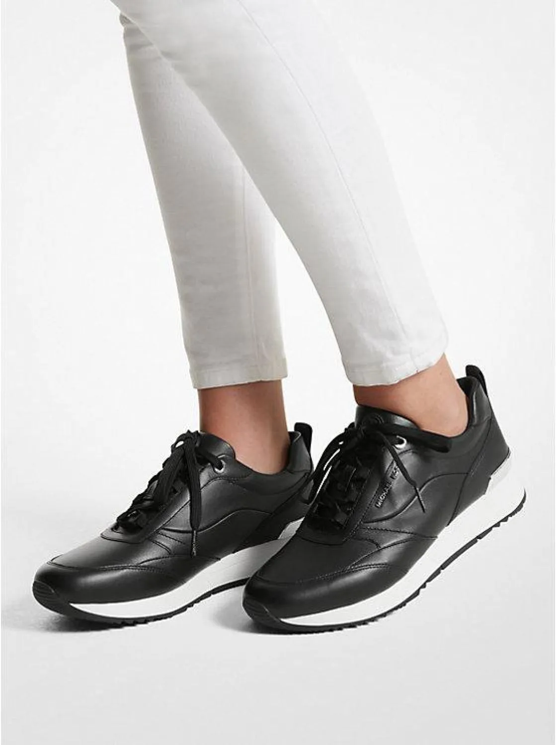 Allie Stride Leather and Nylon Trainer