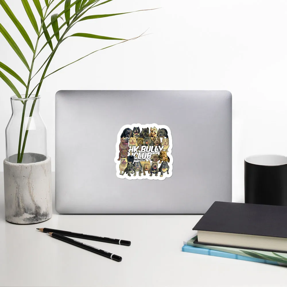 HK Bully Club (HK Wht) Bubble-free stickers